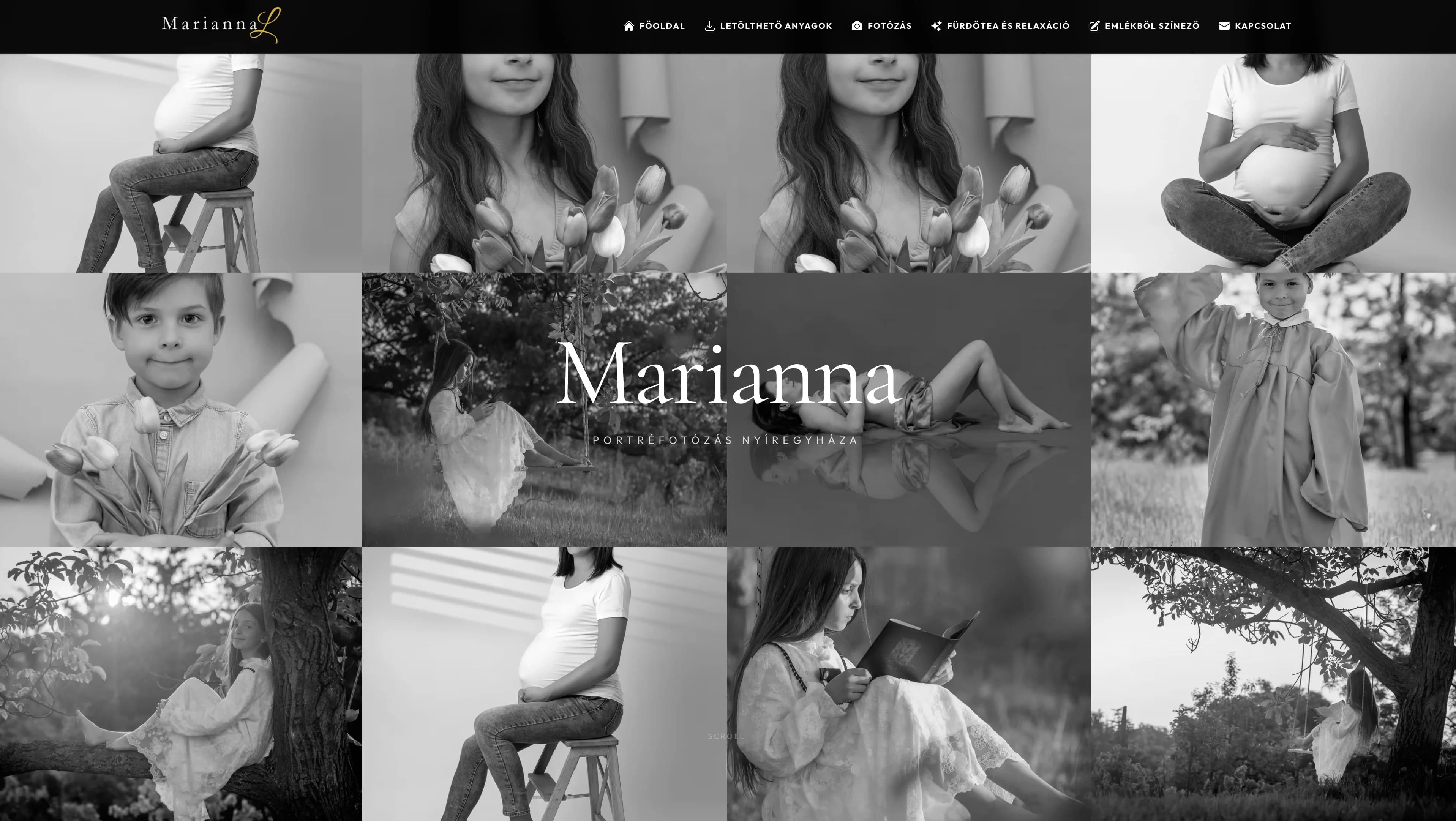 Marianna Fotográfia: Prémium Portfólió Next.js 16 és Tailwind 4 Alapokon