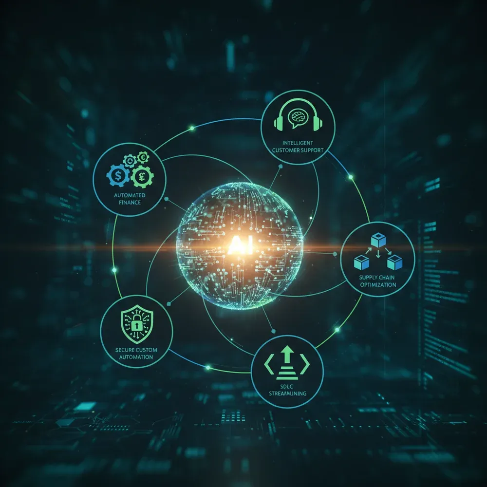 Enterprise Custom Automation Use Cases Infographic