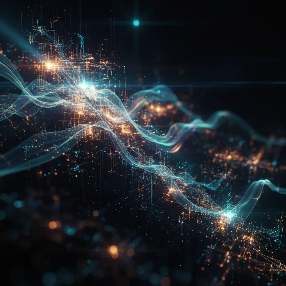 AI Music Generation Lyria 3 Futuristic Soundwaves