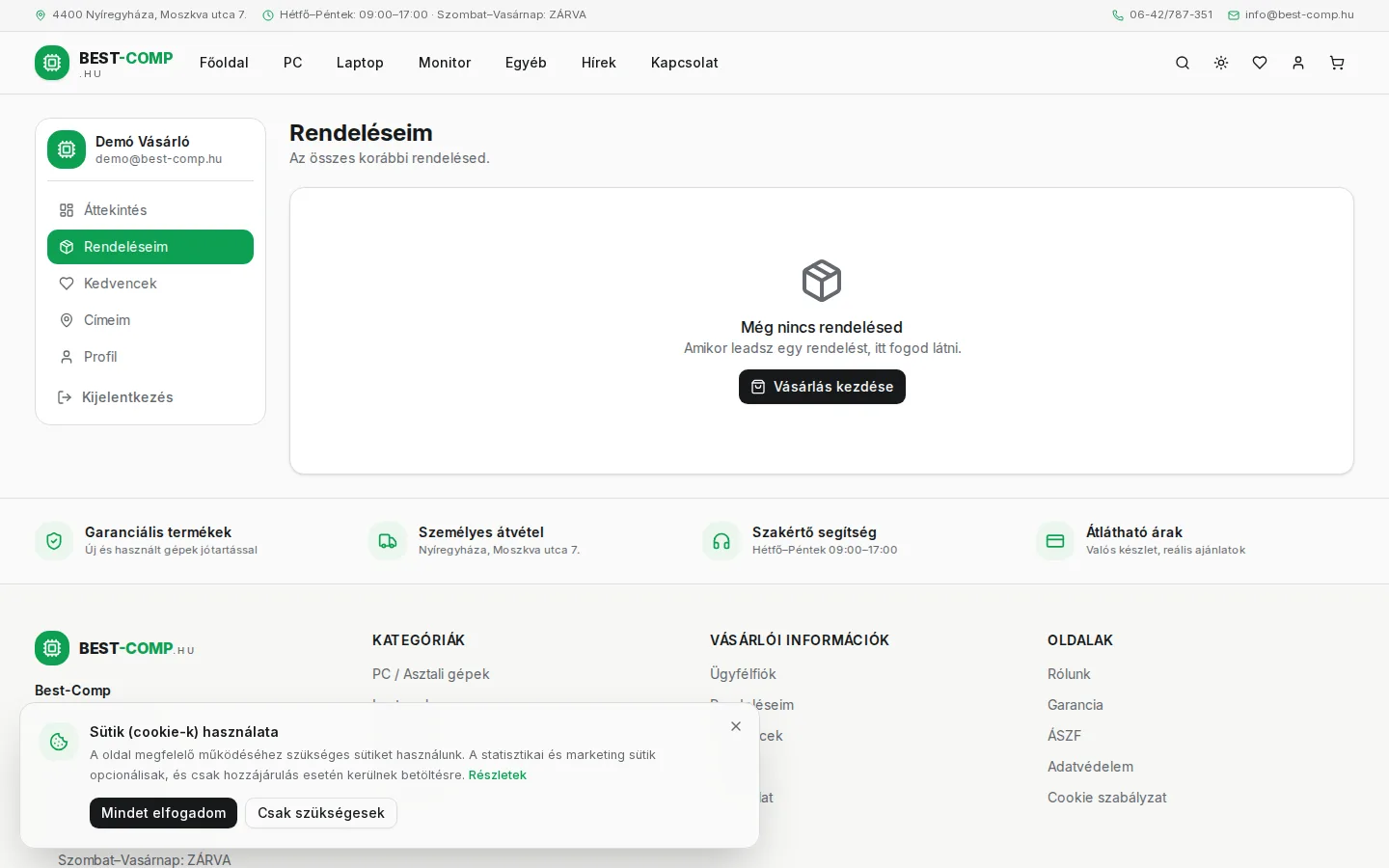 11-customer-rendelesek.webp — AiSolve.me referencia implementáció