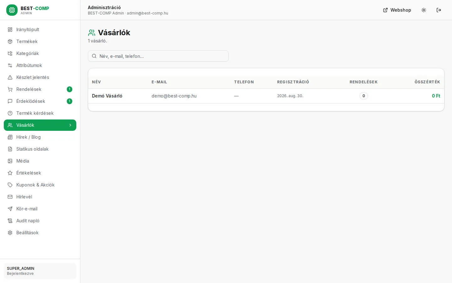 16-admin-vasarlok.webp — AiSolve.me referencia implementáció
