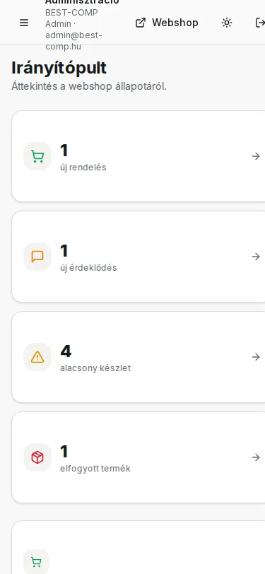 20-admin-dashboard-mobile.webp — AiSolve.me referencia implementáció