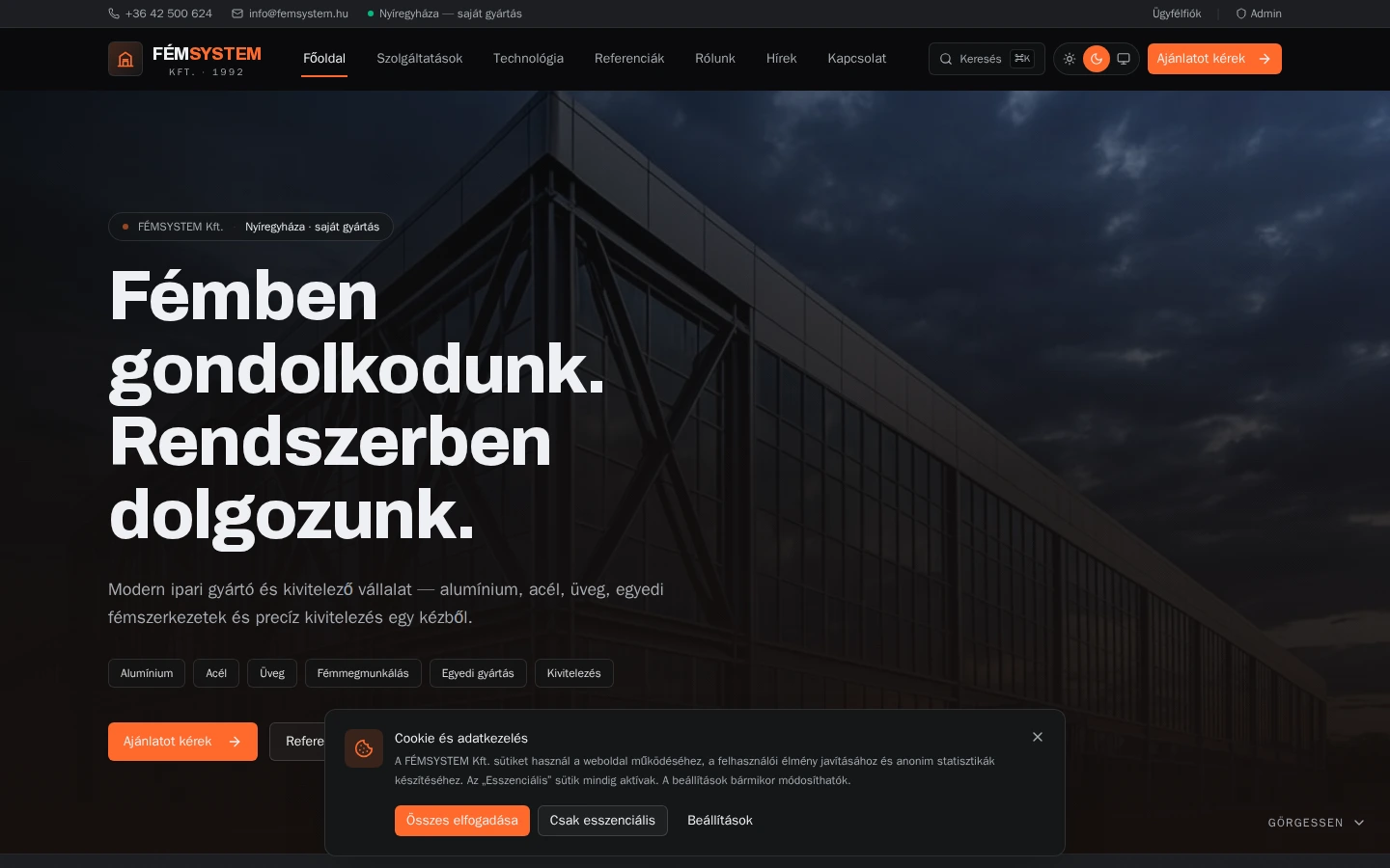 Új weboldal — femsystem.aisolve.me