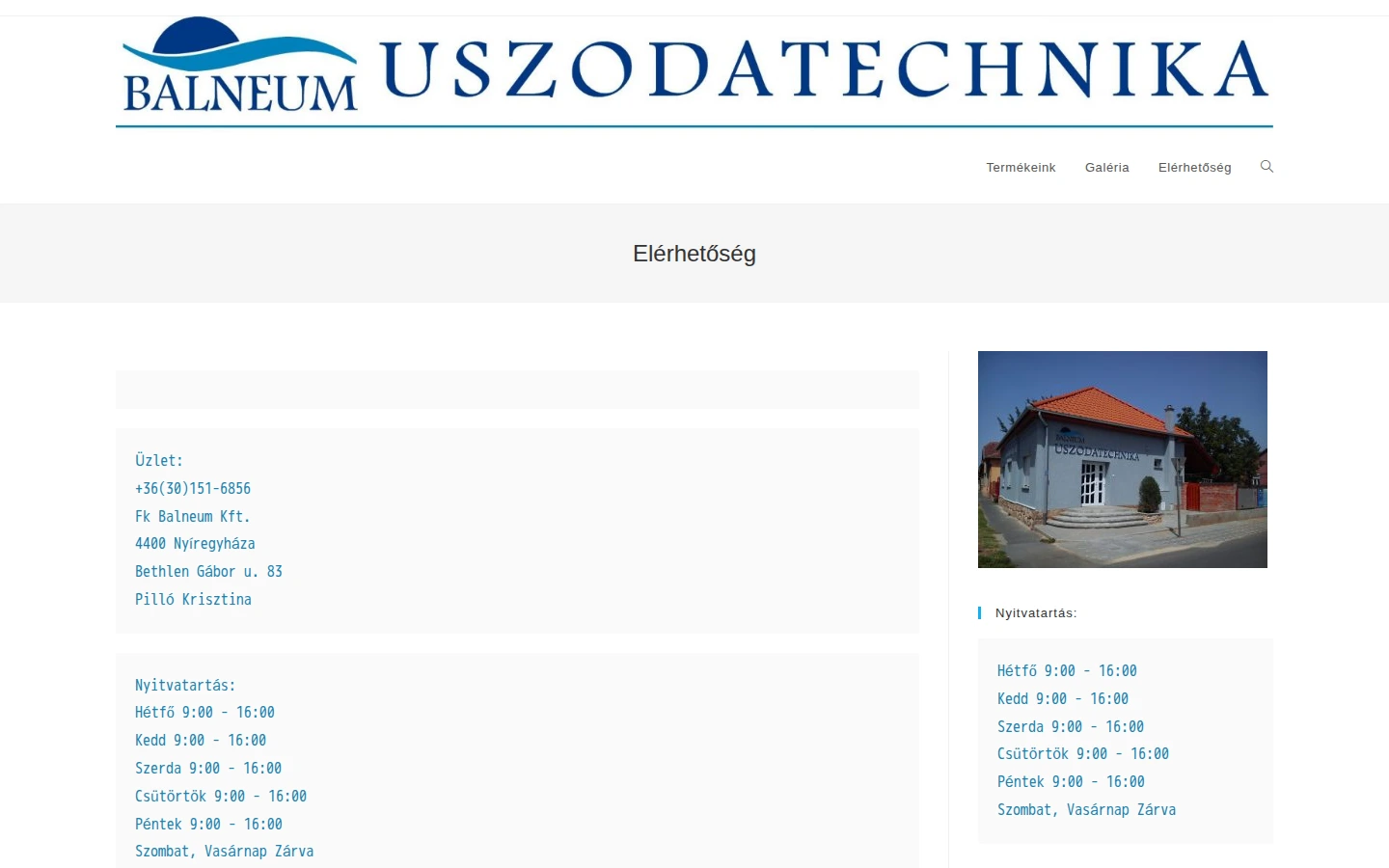 Régi weboldal — balneumpool.hu