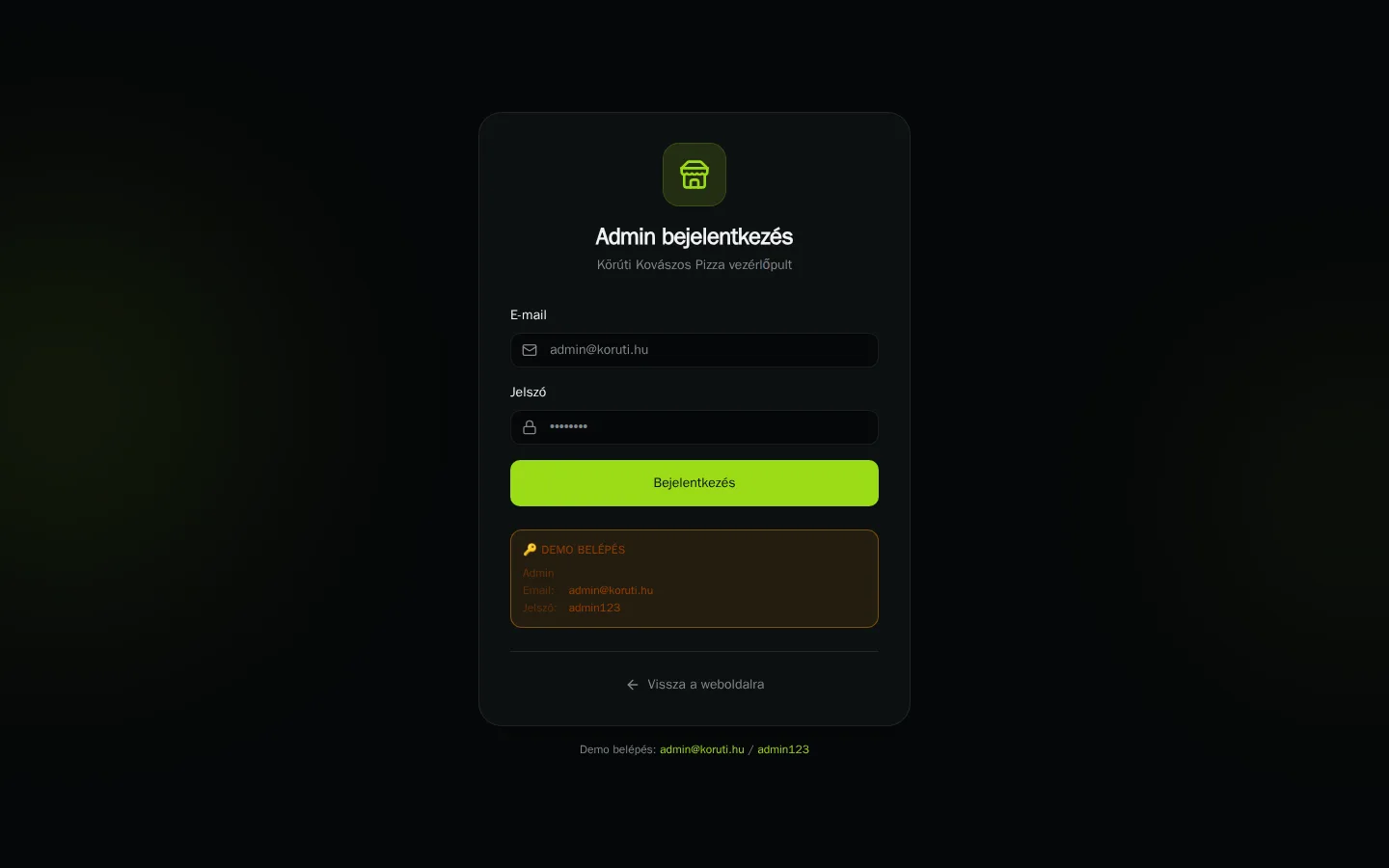 05-admin-login.webp — AiSolve.me referencia implementáció