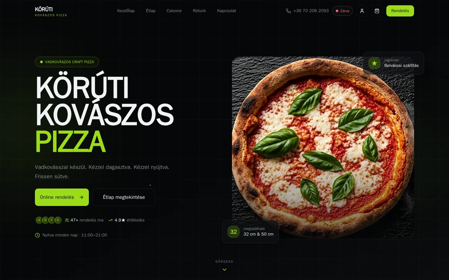 Új weboldal — korutipizza.aisolve.me